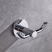 ROVATE Brass Double Robe/Towel/ Hat Hook  Wall Mount Clothes Hanger Racks for Hotel/Lavatory/ Bathroom  Chrome Finish - B019DR63WE